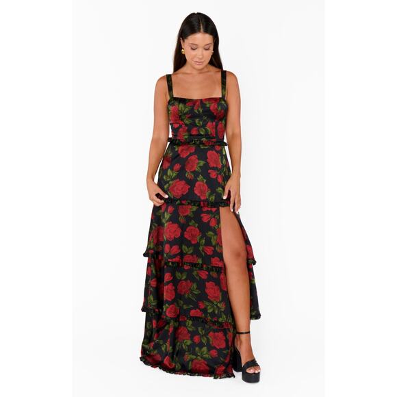 Show Me Your Mumu Lady Corset Maxi Dress in Send Me Roses XS NWT - Picture 4 of 10